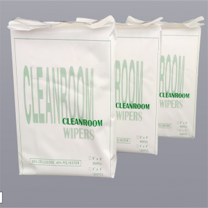 Cross lapping high performance nonwoven dust free cleaning wipes for cleanroom